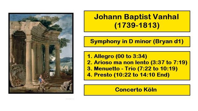 Johann Baptist Vanhal (1739-1813) - Symphony in D minor (Bryan d1) смотреть онлайн