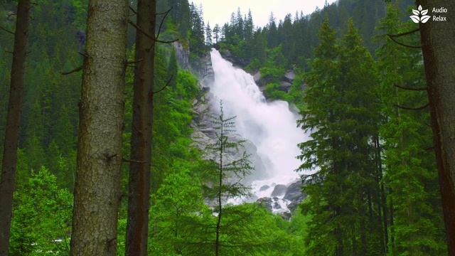Relaxing Sound of Waterfall in the Forest. (10 hours). смотреть онлайн