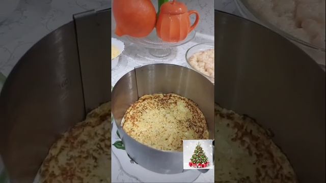 Закусочный тортик . Из капустных блинов с курочкой . Можно и на Новогодний стол . ?? смотреть онлайн