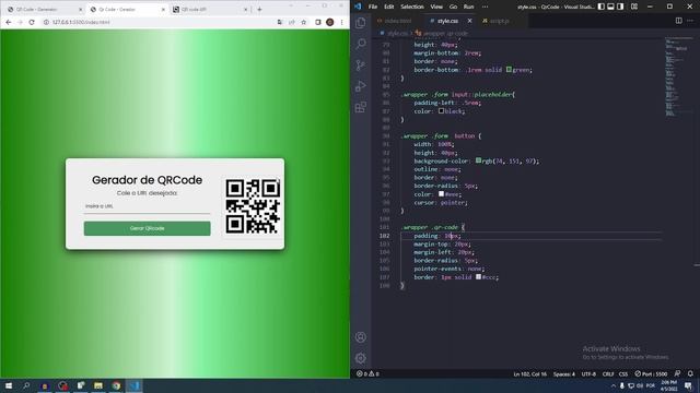 Projeto Gerador de QRCode - HTML/CSS/JS смотреть онлайн
