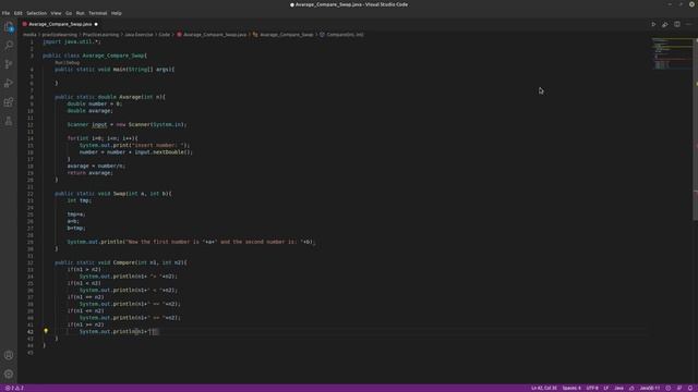 Java Exercise #3 - Avarage, Swap & Compare смотреть онлайн