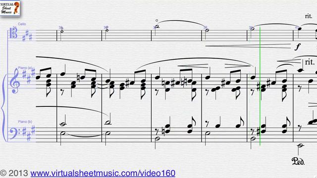 Edward Elgar's Salut d' Amour Op. 12 sheet music for cello and piano - Video Score смотреть онлайн