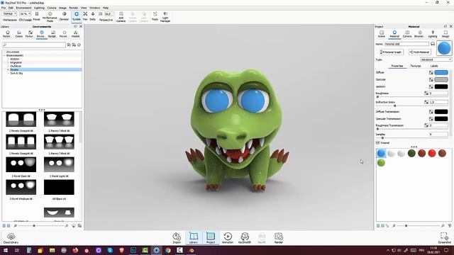 51 Blender 2.91.Tutorial Skulpting and Rigging. Крокодильчик (Part4) смотреть онлайн