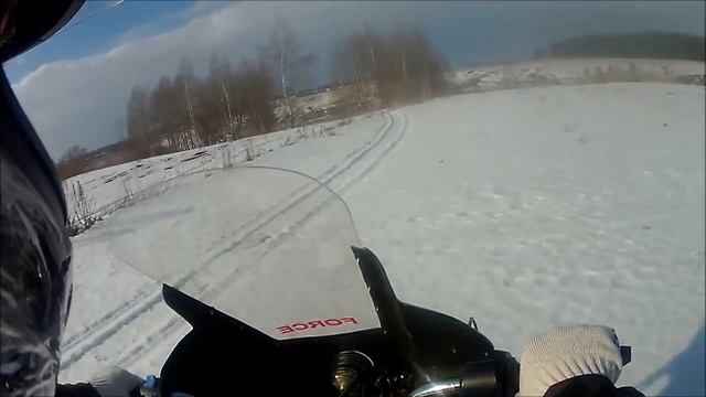 на самодельном снегоходе МикС Х глазами водителя смотреть онлайн