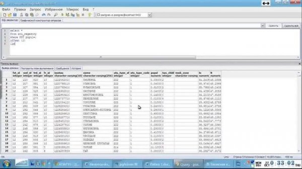 Обучающее видео по PostgreSQL