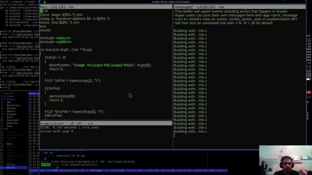Practising Programming in C: 025b - Run-length Encoding смотреть онлайн