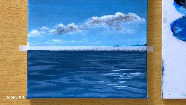 Sunrise Seascape / Acrylic Painting / STEP By STEP - 272