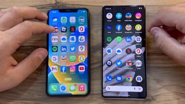 Google Pixel 7 Pro vs iPhone 11 Pro Max смотреть онлайн