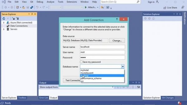 MySQL for Visual Studio 2019: Connect to MySQL Using Visual Studio 2019