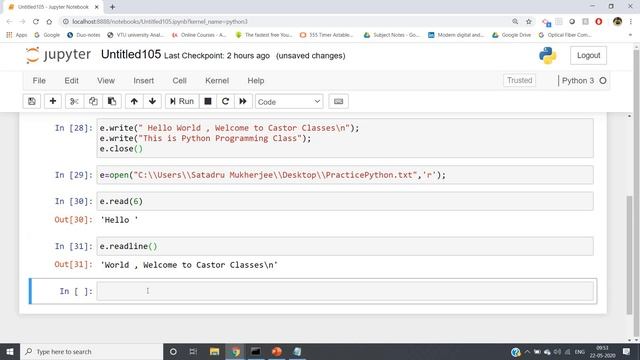 readline & readlines | Python | Castor Classes смотреть онлайн