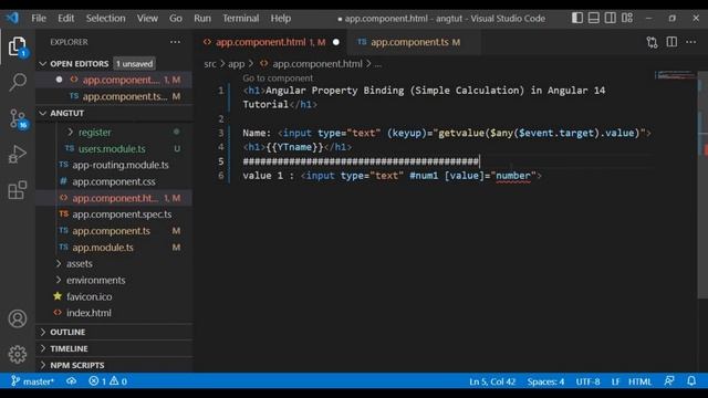 Angular 14 Tutorial for beginners, Angular Property binding, Property Binding In Angular смотреть онлайн