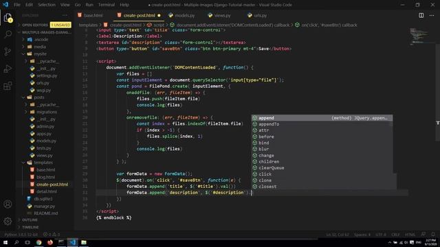 How To Send Multiple Images to a Post Model from Templates in Django - Using Filepond смотреть онлайн
