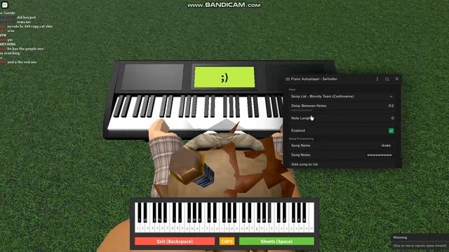 Roblox Piano Auto Player Script/Hack - WORKS ON ANY PIANO GAMES ANY SONG! смотреть онлайн
