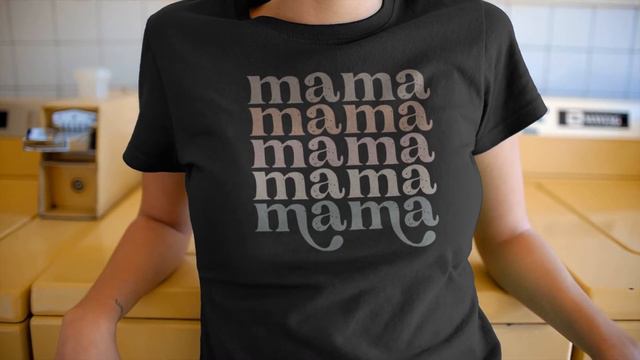 Vintage Mama Print Women's Viscose T-Shirt смотреть онлайн