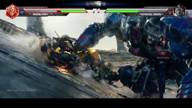 Bumblebee vs Nemesis Prime with Healthbars смотреть онлайн