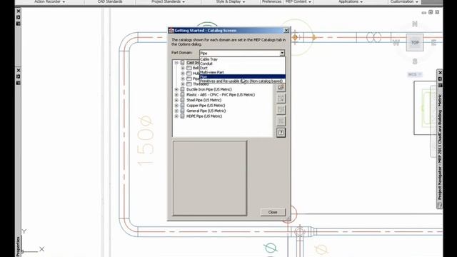 AutoCAD MEP Pipe content and routing preferences смотреть онлайн