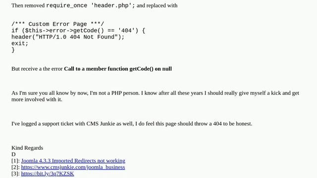 Joomla: Force 404 error in J4 when php file called смотреть онлайн