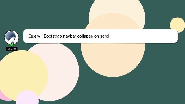 jQuery : Bootstrap navbar collapse on scroll смотреть онлайн