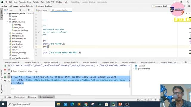 6 . Python Bangla Tutorial | Python assignment operator . смотреть онлайн