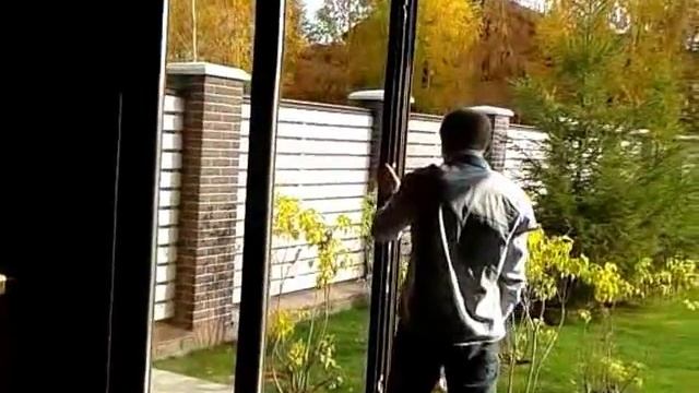 теплая стеклянная раздвижная перегородка www.NewGlas.ru смотреть онлайн