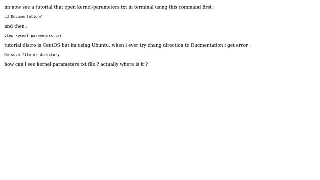Ubuntu: Where is the kernel-parameters.txt directory? смотреть онлайн