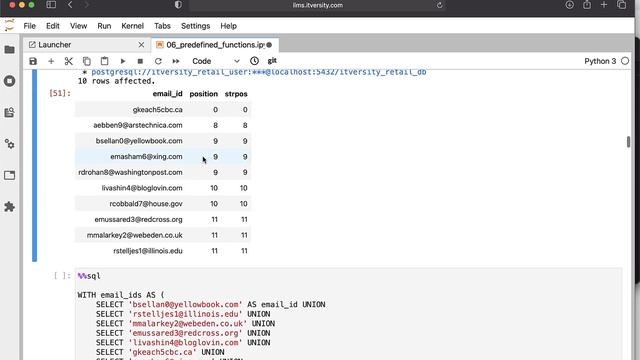 Mastering SQL - Postgresql - Pre-defined Functions - Using position or strpos смотреть онлайн
