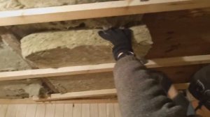 Обшивка вагонкой потолка бани 3 часть. Защита от возгорания.