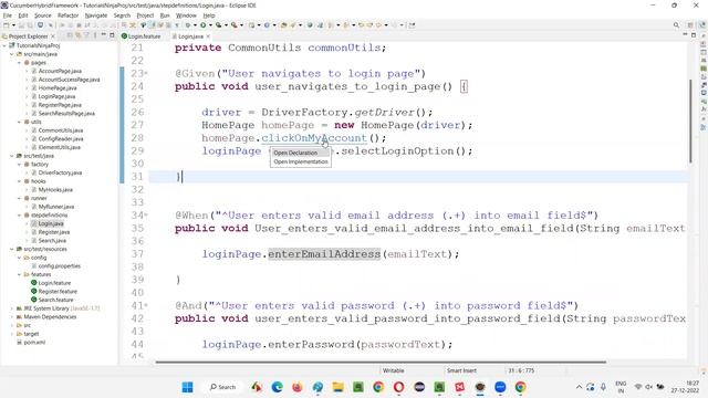Selenium 4 - Cucumber Hybrid Framework - Element Utilities and Constants - Part 7 смотреть онлайн