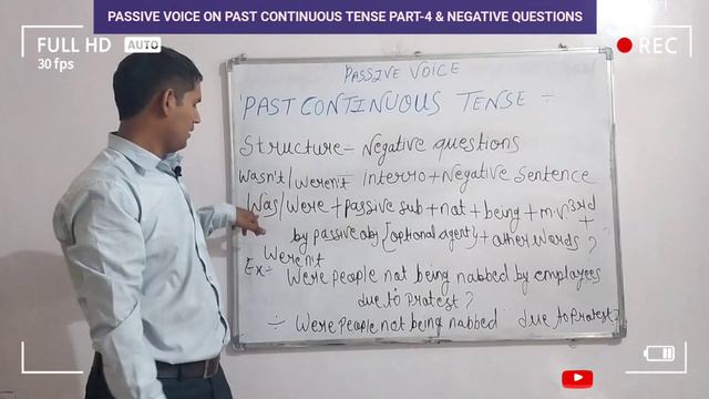 SPOKEN ENGLISH, PASSIVE VOICE ON PAST CONTINUOUS TENSE PART-4 & NEGATIVE QUESTIONS смотреть онлайн