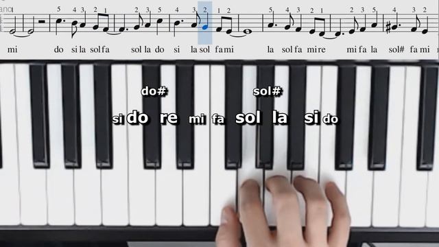 🎹"Fly me to the moon", nivel principiante, velocidad media. Solo melodía. Piano tutorial. Parte 2🎹 смотреть онлайн