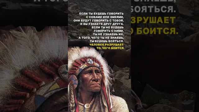 Индейская мудрость "Что разрушает человек..." смотреть онлайн