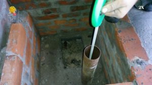 Скважина на даче - замер глубины (27,3м)