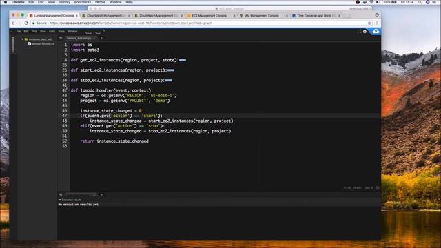 Use AWS Lambda to start and stop AWS EC2 instances смотреть онлайн