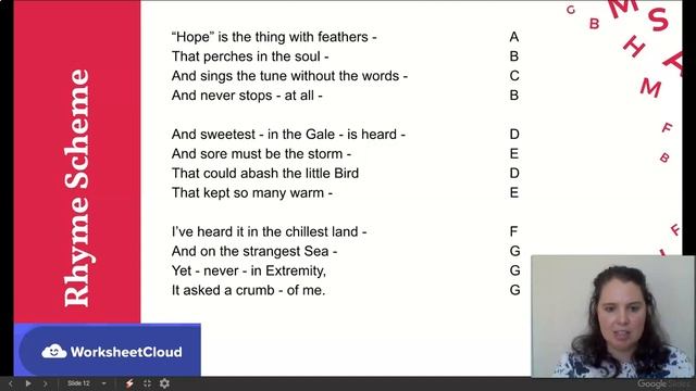 Grade 9 - English - Poetry / WorksheetCloud Online Lesson смотреть онлайн