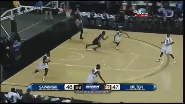 Last 18 seconds of 3rd quarter of Savannah vs Milton 2012 GHSA 5A boys Basketball final смотреть онлайн