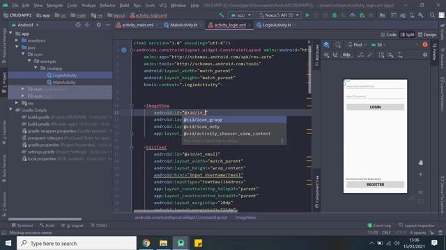 Tutorial Kotlin Android Studio CRUD #2.Membuat tampilan UI Login Layout смотреть онлайн
