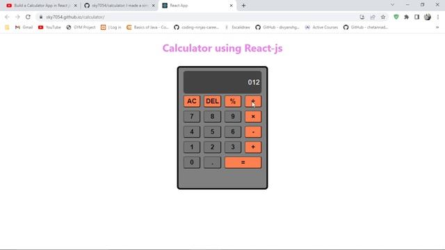 describe calculator project using React.js ||coding Ninjas #html #css #javascript #react #skilltest смотреть онлайн