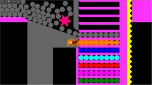 The marble factory with some stick figures and train transportation