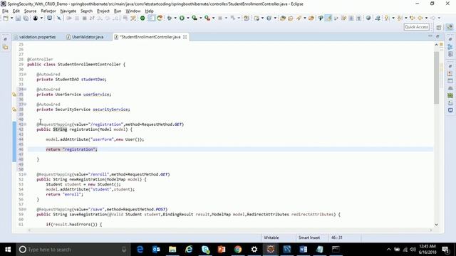 PART 5 : SPRINGBOOT,SECURITY,CRUD,HIBERNATE,JPA,MYSQL,JSP Validation смотреть онлайн