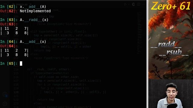 Python __radd__ && __rsub__ Z+61 || جمع و تفریق از راست смотреть онлайн