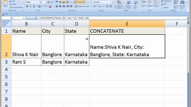 concatenate formula in excel | concatenate function in ms excel | concatenate excel in hindi смотреть онлайн