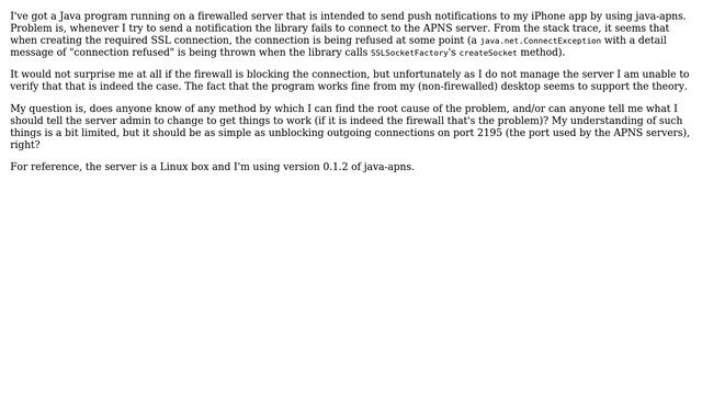 DevOps & SysAdmins: Unable to connect to APNS with java-apns смотреть онлайн