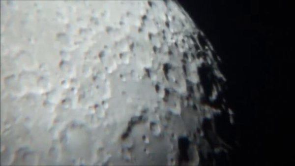 Moon through telescope Sky Watcher 12 Dobson