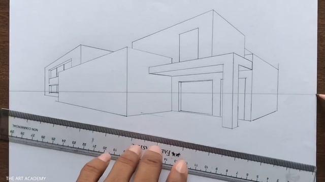 How to Draw a House in 2-Point Perspective Step by Step смотреть онлайн