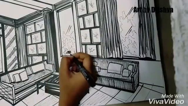 Interior sketch by Drishya смотреть онлайн