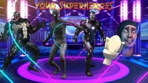 Dance Battle of the superheroes??♂️ | Hulk? Spider Man?? Iron Man? Venom? vs Skibidi Toilet?