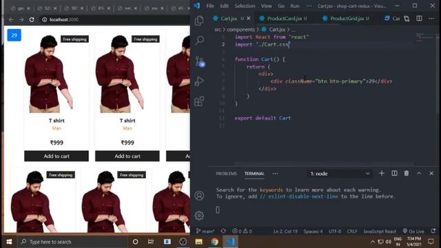 Build Shop Cart App with React JS + Hooks + Redux смотреть онлайн