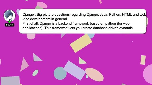 Django : Big picture questions regarding Django, Java, Python, HTML and web-site development in gen смотреть онлайн