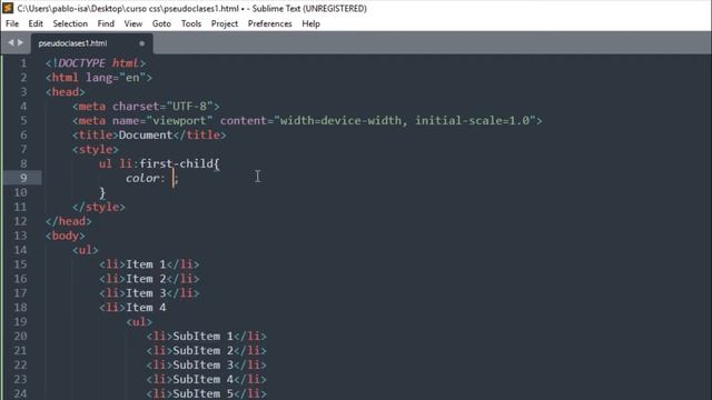 CSS 7. Pseudoclases: first-child, last-child, nth-child. смотреть онлайн