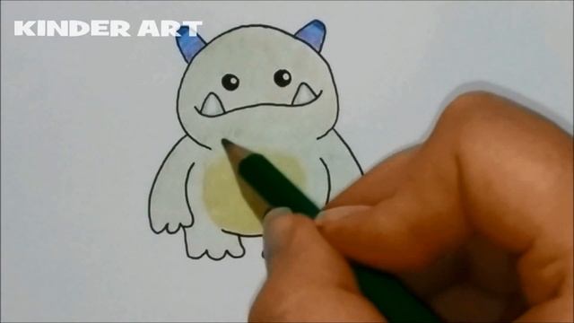 Как нарисовать монстра ребенку | How to draw a monster for kids смотреть онлайн